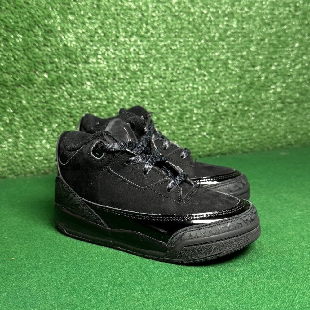 Nike Air Jordan 3 Retro Black Cat DM0968-001 Toddler Baby Size 8C